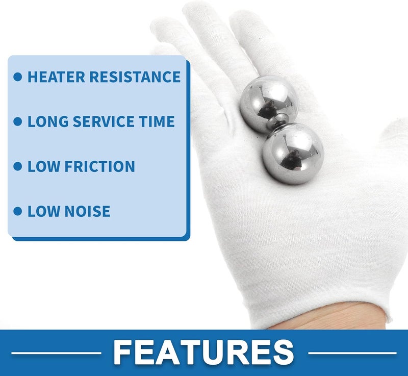A ABSOPRO 31.8mm Bearing Ball Bearing Steel G100 Precision Ball Silver Tone 2 Pcs - Image 5